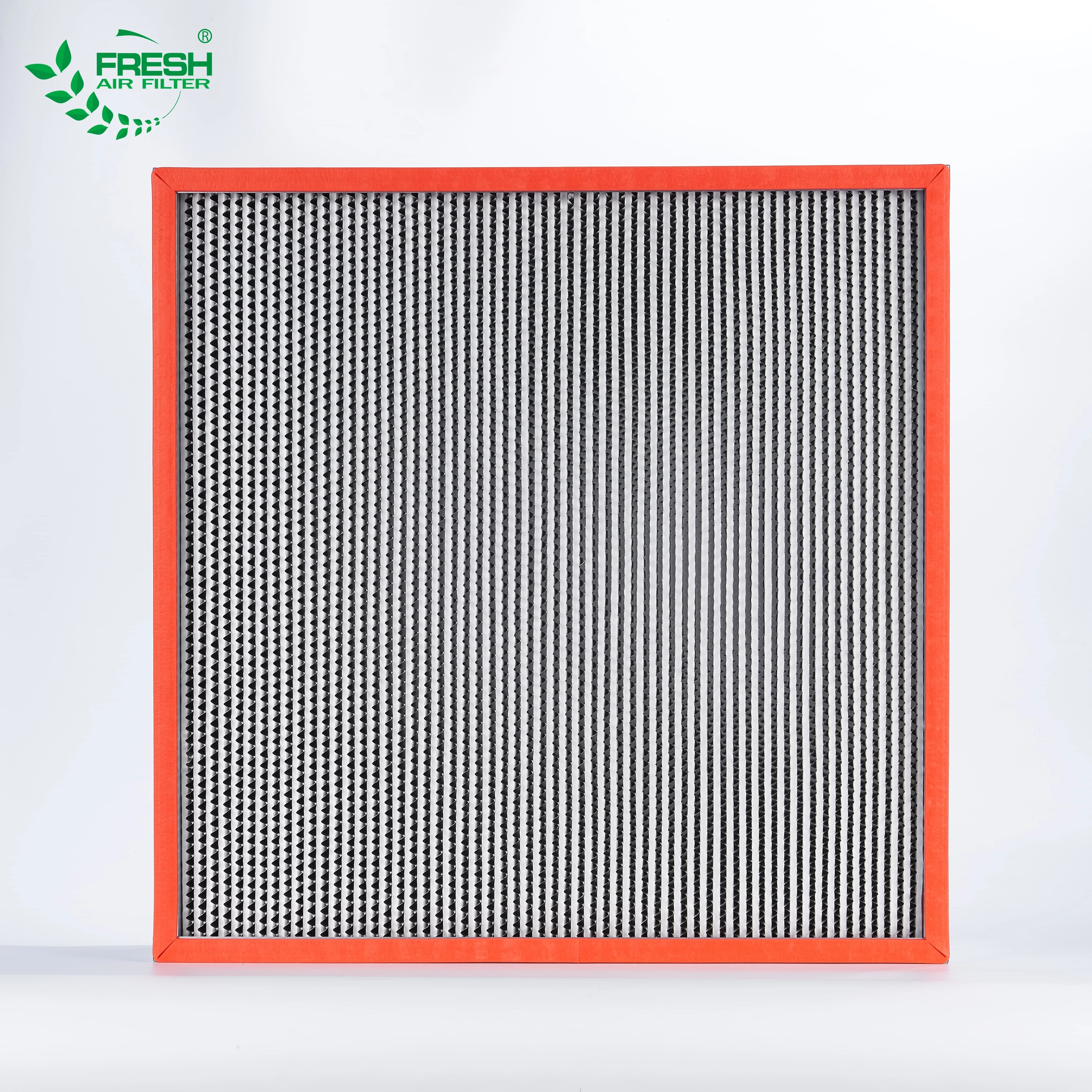 New H13 H14 Glass Fiber Paper Media High Temperature Resistant Deep-Pleated HEPA Filter Fresh Brand for Cleanroom HVAC Air