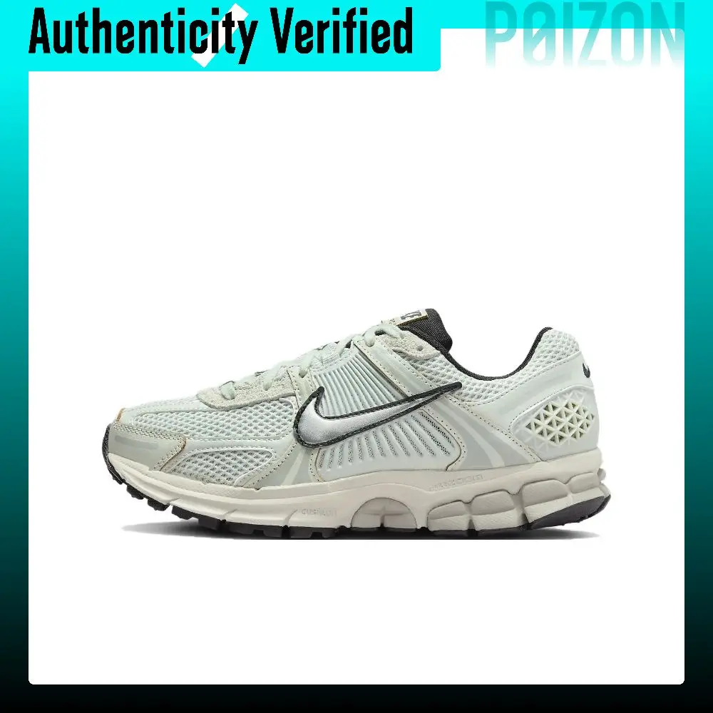 Nike Zoom Vomero 5 Textile, Leather Breathable Low top Casual Training City Commuting Running Shoes Women's Green FN6742-001