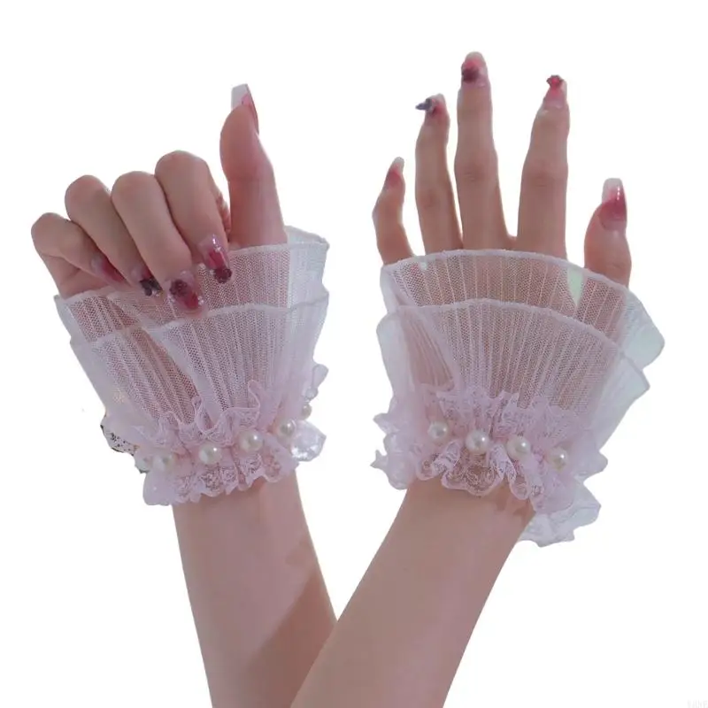 Maniche a braccio pizzo elastico y3ne con perle decors professionisti artografiche accessori per artografica maniche per