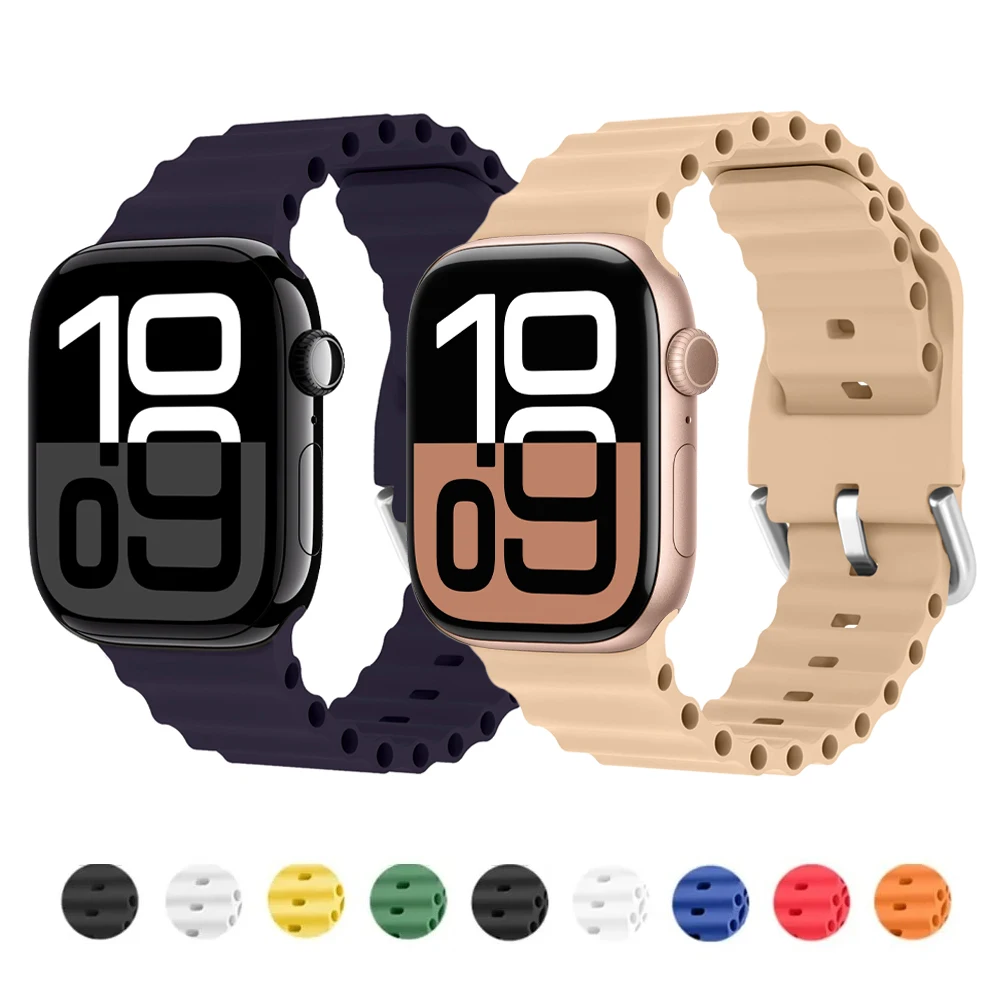 Ocean Band for Apple Watch 10 46mm 45mm 42mm 44mm Ultra 2 49mm 41 40 mm Wrist Correa bracelet iWatch Series 9 8 7 6 SE 5 Straps