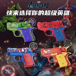 子供のための取り外し可能な銃モデル,マーベル,スパイダーマン,アイアンマン,キャプテンアメリカ,ハルク,漫画,減圧おもちゃ