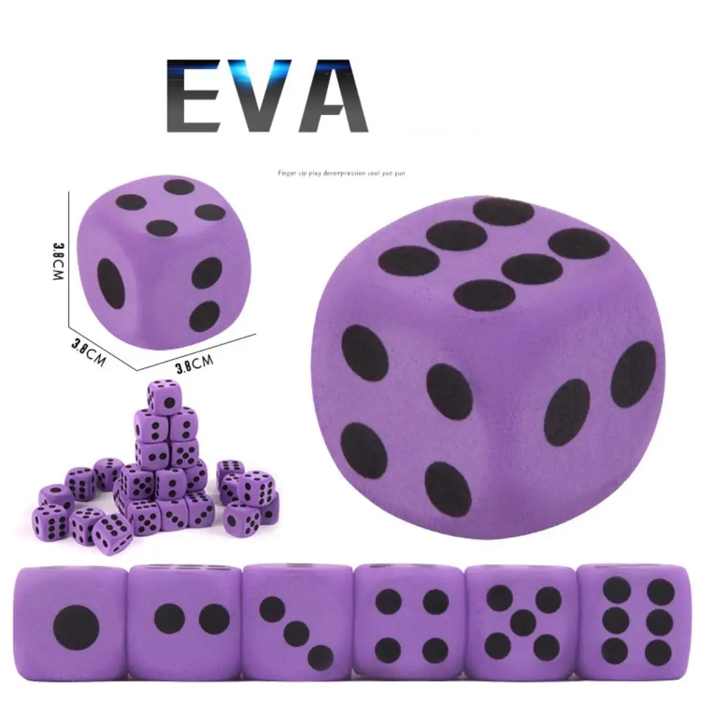 

Игрушка с вентиляционным отверстием, мягкие пенопластовые кости в горошек, эластичная твердая губка в горошек, твердая губка для игральных костей 3,8 см, 3,8 см, кубики в горошек для детей