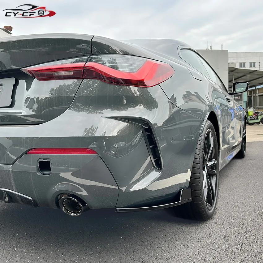 Rear Bumper Lip Diffuser Splitter Canard Spoiler Body Kit Protection For BMW 4 Series G22 G23 M Sport 2020 2021 2022 2023