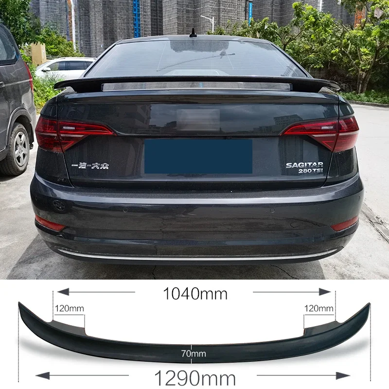 

New！ Black Spoiler for VW Jetta MK7 2019 20 21 Type MT Carbon Surface Car Rear Ducktail Wing