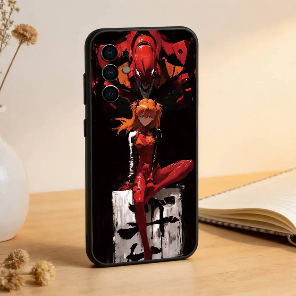 Neon Genesis Evangelion Phone Case For Samsung S25,S24,S21,S22,S23,S30,Ultra,S20,Plus,Fe,Soft Silicone Black Cover view 3