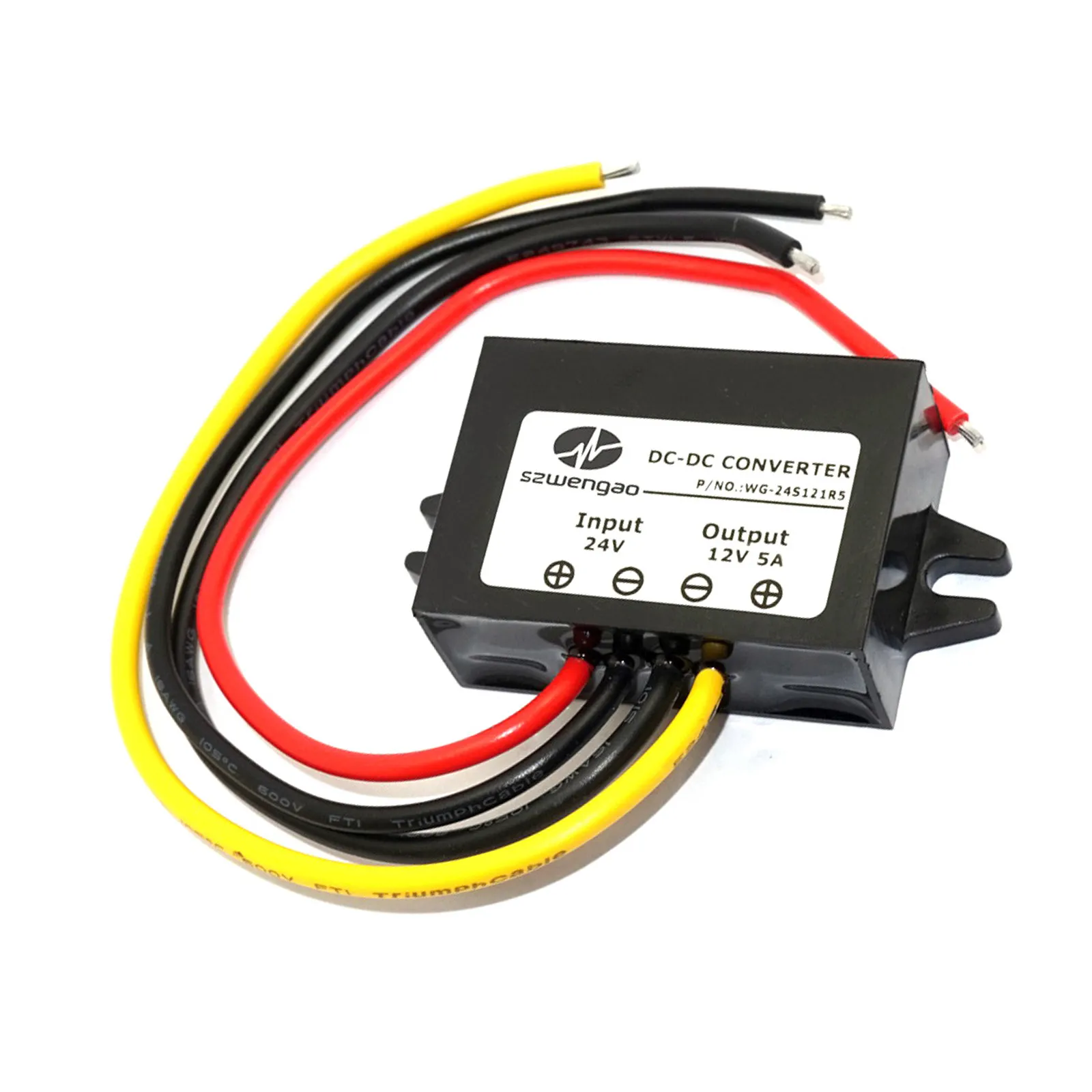 

Dc-Dc Converter 24V to 12V 5A Buck Power Stabilizer Waterproof Shockproof Compact Auto Car Voltage Converter Dc-Dc Stabilizer