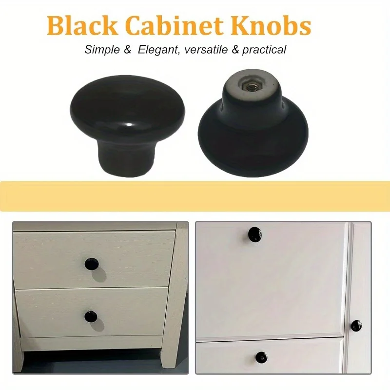 4 قطعة مقابض خزانة بيضاء مقابض أدراج السيراميك لأدراج تسريحات ، مقابض خزائن المطبخ الخزفية المستديرة الرجعية مقابض السحب #2