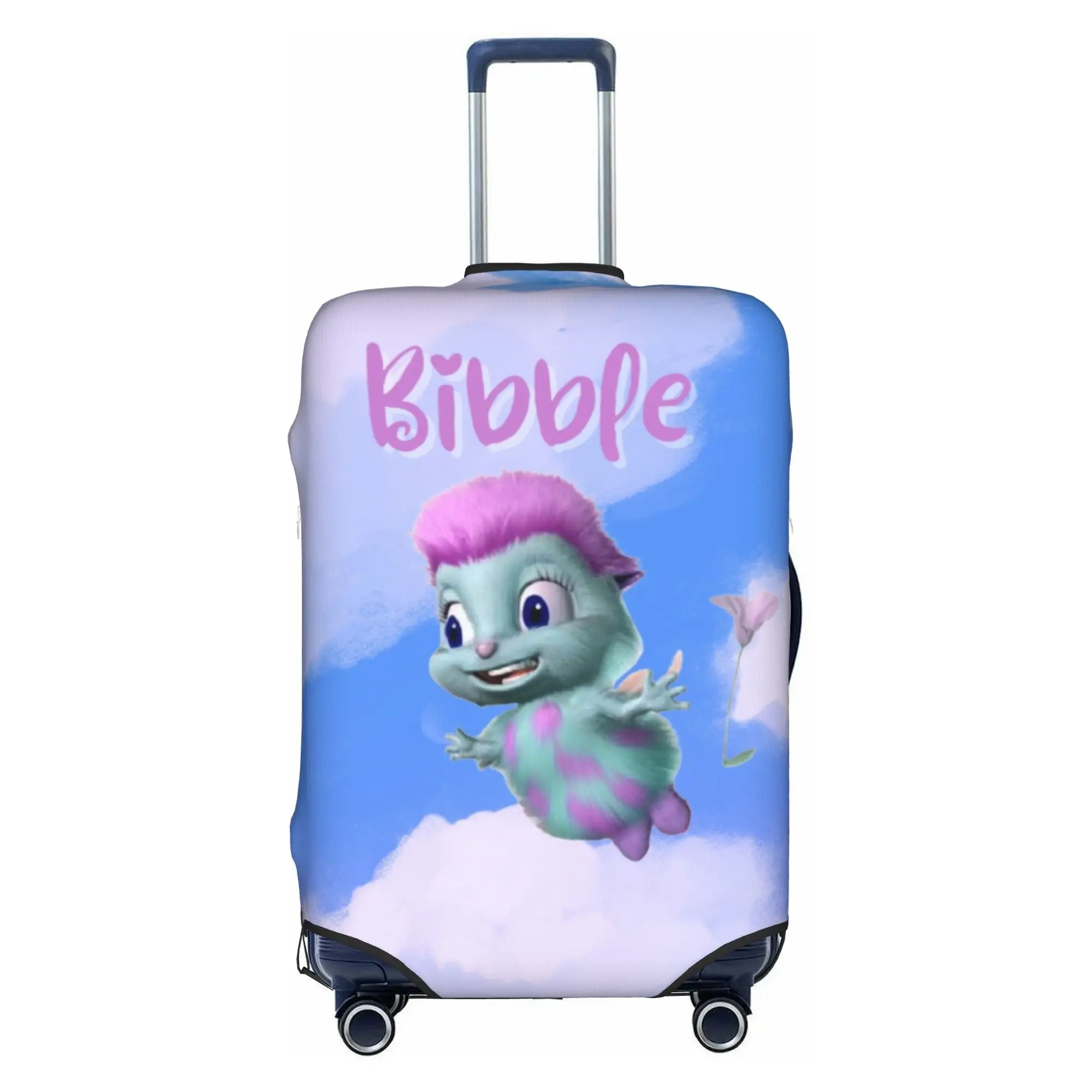 Bibble with Blue Sky and Beautiful Clouds Suitcase Cover Elastic Fantasy Cartoon Luggage Covers Protector for 18-32 inch