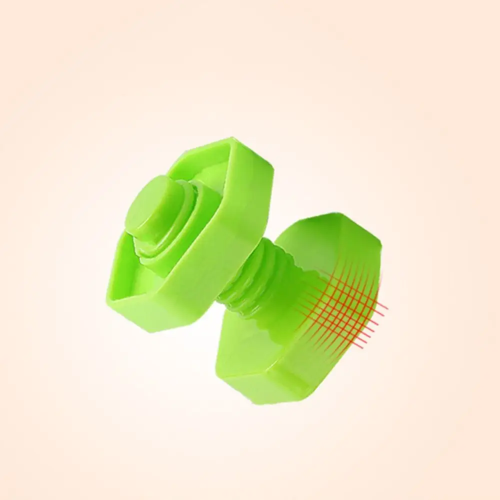 Blocchi di costruzione a vite educativi Forma di vite Blocchi di inserti in plastica colorata Regalo di giocattoli a forma di dado di medie dimensioni in plastica