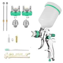 1.4/1.7/2.0/2.5mm air spray gun car spray paint gun touch up paint spray gun with 600 ml cup furniture surface primer