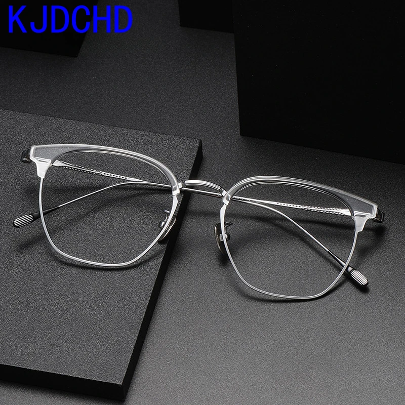 

Acetate Titanium Glasses Frame Women New Vintage Round Prescription Eyeglasses Frames for Men Myopia Optical Spectacles Eyewear