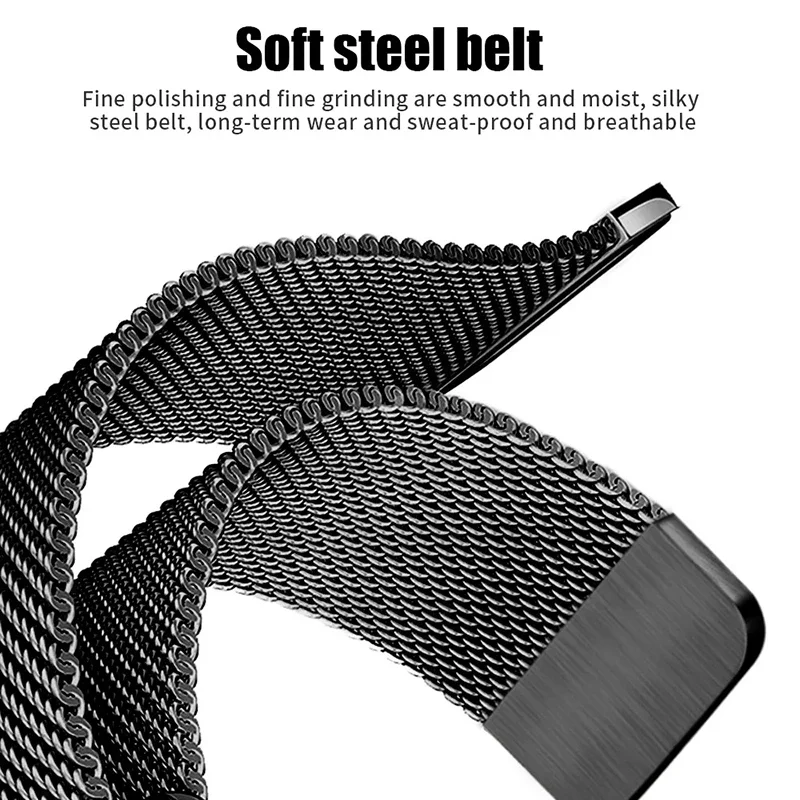 Milanese Strap For Apple Watch Bands 44mm 40mm 45mm 49mm 41mm 46mm 42 44mm Bracelet IWatch Series 10 9 6 5 SE 7 8 Ultra 2 Strap
