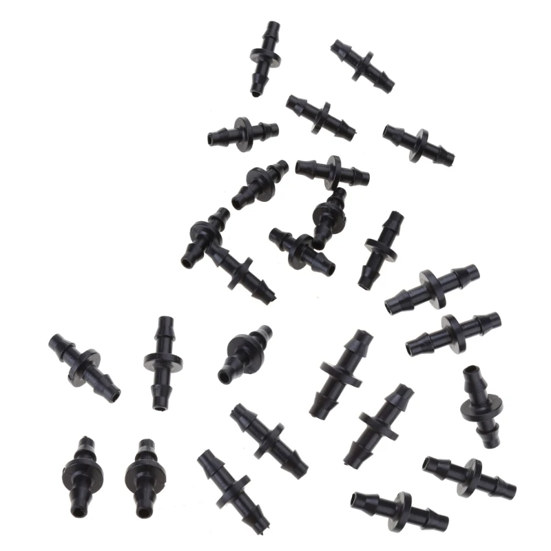 100 pz Connettore Spinato A Doppia 1/4 4/7mm Tubo Da Giardino Irrigazione a goccia Calda 45BE