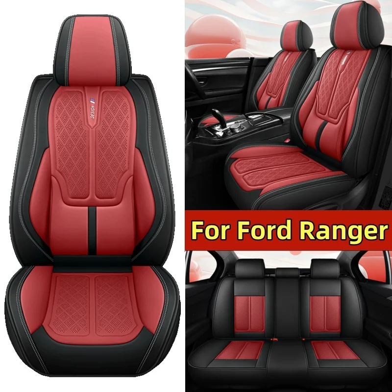 

For Ford Ranger Car seat cover PU leather waterproof soft comfortable wear-resistant waist full wrap front and rear 5 seat cover