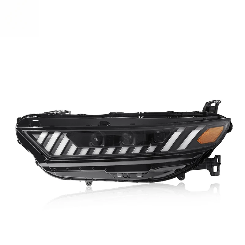 Suitable For 23-25 Model Honda 11Th Generation Accord Headlight Assembly, Modified With Audi RS7 Style LED Lens Daytime Running