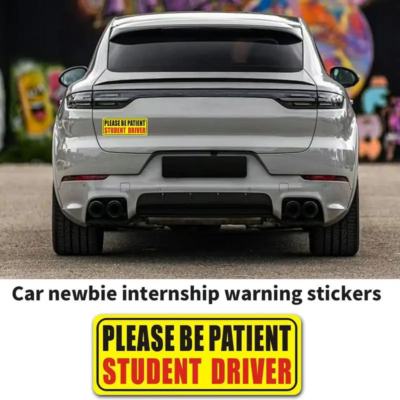 Student Driver Magnet For Car Please Be Patient Student Driver Decal Reflective Novice Driver Sticker Please Be Patient Student