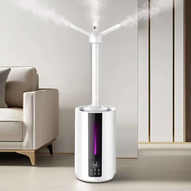 Large water tank Ultrasonic sprayer Industrial intelligent Ultrasonic air humidifier with wheels