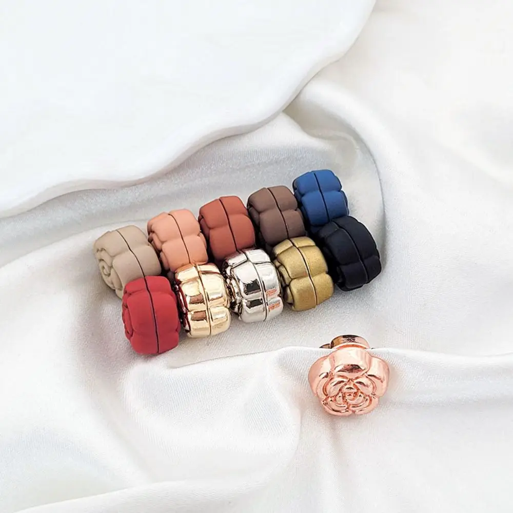 Magnetic Closure Magnetic Scarf Pins Flatback Style Round Shape Magnetic Headscarf Pins Plated Finish Scarf Fasteners