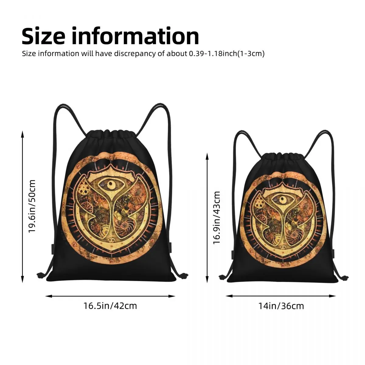 กระเป๋าใส่ดนตรีสำหรับงานเทศกาลมอร์โมเดย์แลนด์ส กระเป๋าเป้สะพายหลังแบบมีเชือกสำหรับเล่นกีฬา กระเป๋าใส่ของสำหรับออกกำลังกาย กระเป๋าแบบมีเชือกกันน้ำสำหรับออกกำลังกาย