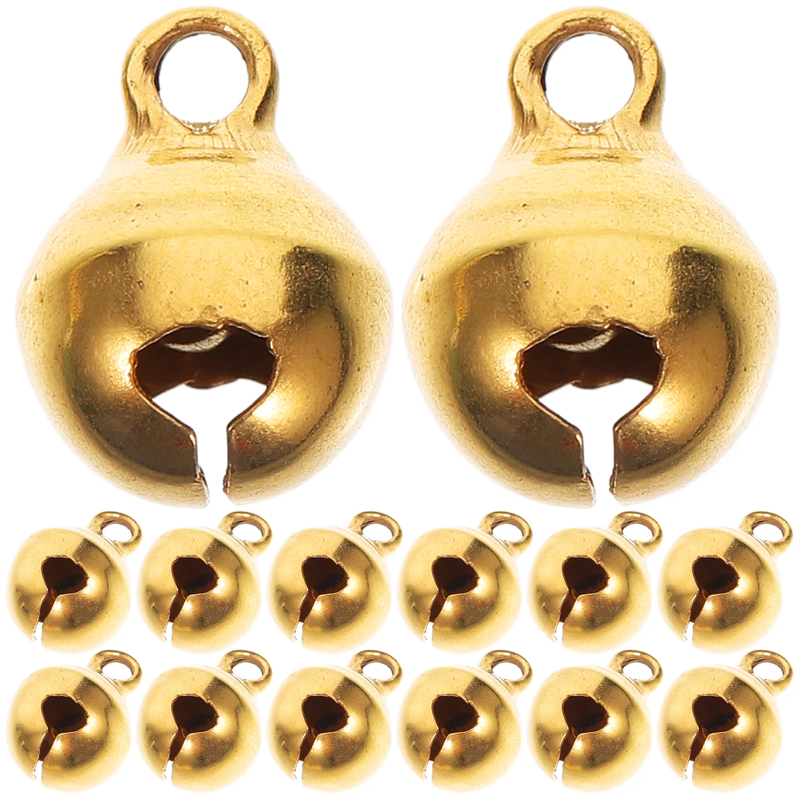 

100 Pcs Mini Open Bell Collar Bells Craft Diy Bracelet Beads for Crafting Jingle