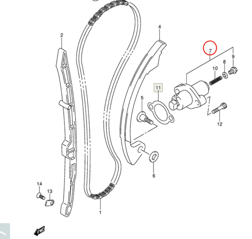 Ручной натяжитель цепи для Suzuki GSXR600 97-00 GSXR750 96-99 GS500E/F 89-09