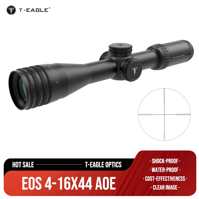 T-EAGLE eos-4-16x44-aoe Rifle Scopes Red and Green Illuminated Hunting Scopes Tactical Optical Scope Riflescopes Airsoft Sight