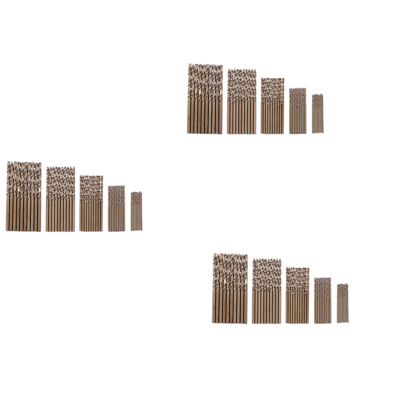 ABBN-150Pcs Drillforce Tools M35 코발트 드릴 비트 세트, Hss-Co 드릴 세트 1-3Mm, 경화 강철, 주철 드릴링용