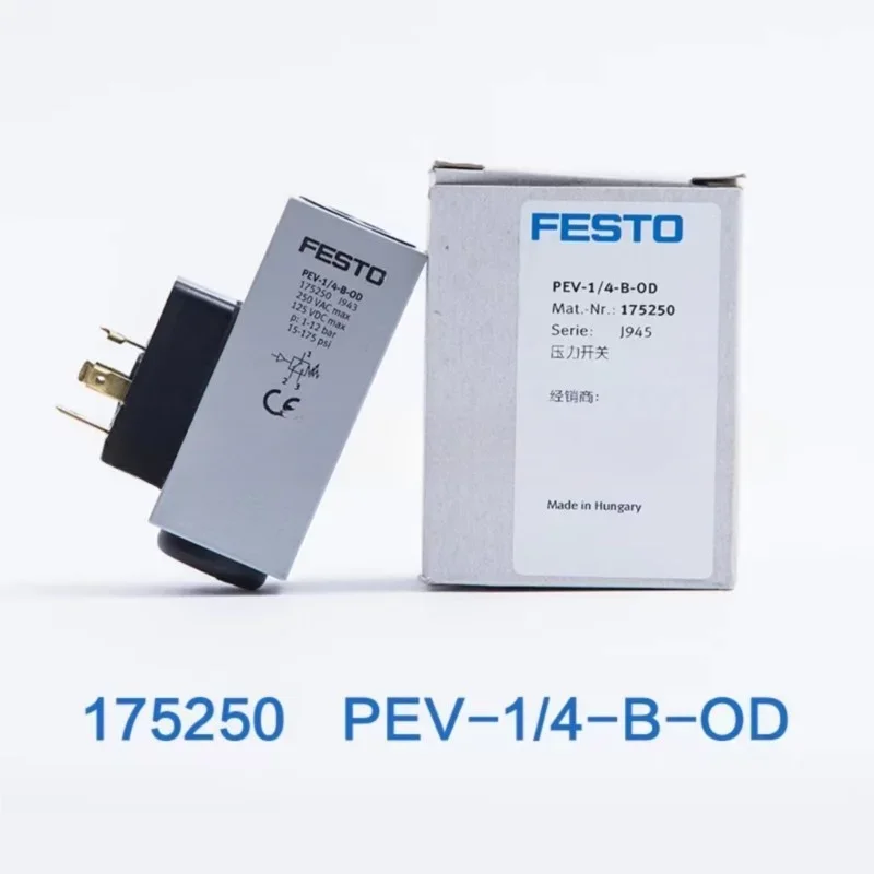 

Переключатель давления FESTO 175250 Φ/4-B-OD 161760 192488 Φ/4-B 10773 150261 PEV