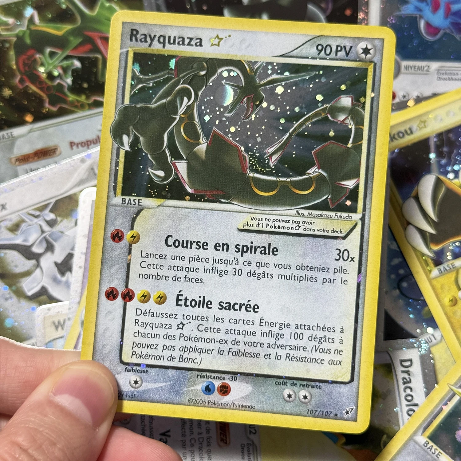 PTCG Proxy-Karten Französisch Holographisch Unseen Forces Lugia Umbreon Noctali Rayquaza Star Aggron Latias Mentali Mew Sammelkarten – Detail 3