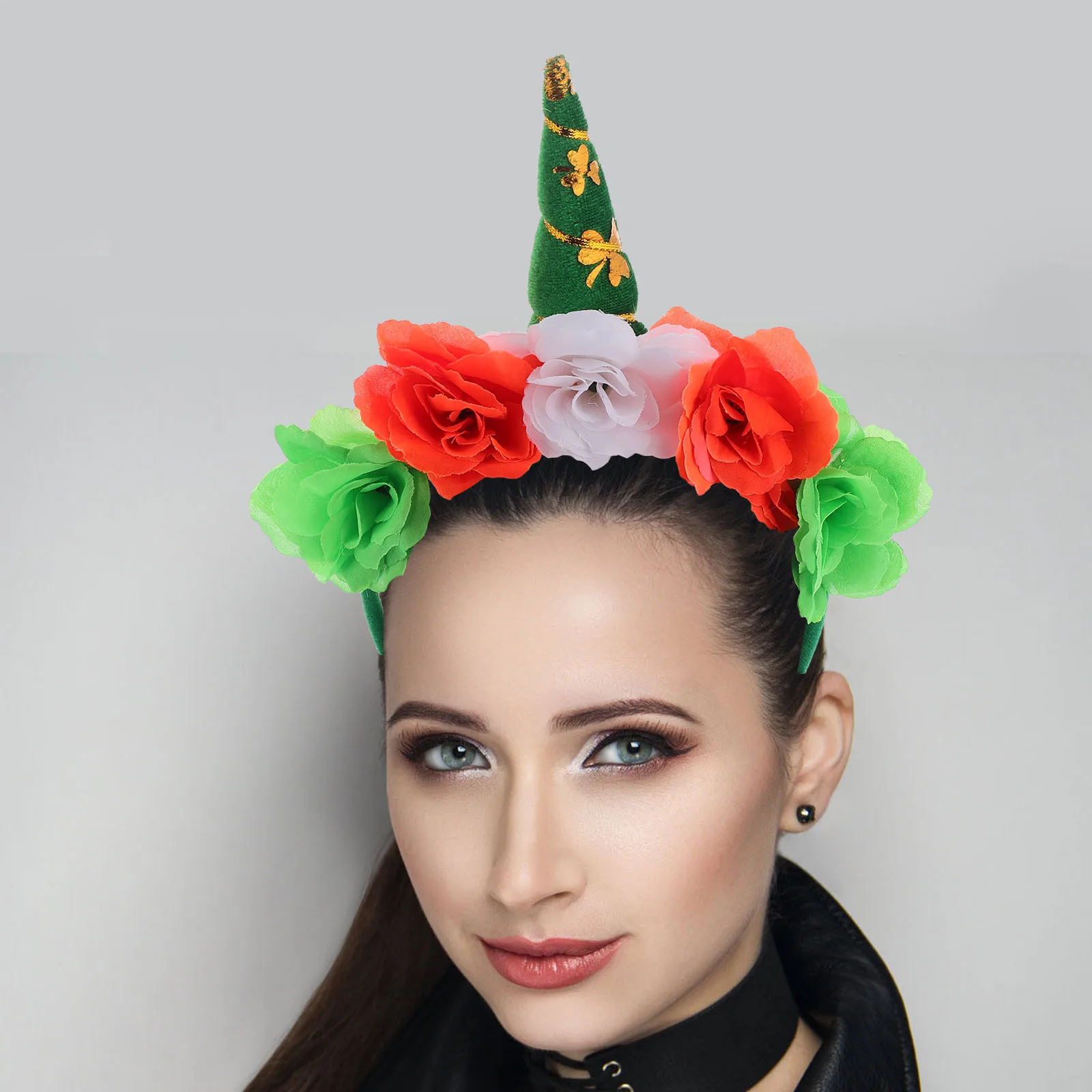 

Floral Unicorn Headband for Girls Women St Patrick's Day Irish Festival Birthday Party Accessories Unicorn Costume Accessories