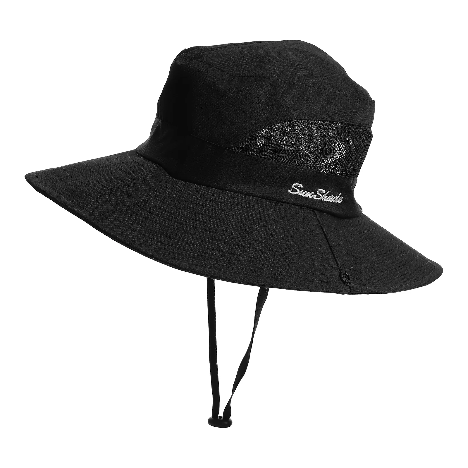 

Wide Brim Breathable Mesh Sun Hat Adjustable Drawstring Summer Outdoor Hiking Fishing Camping Bucket Hat Summer Supply