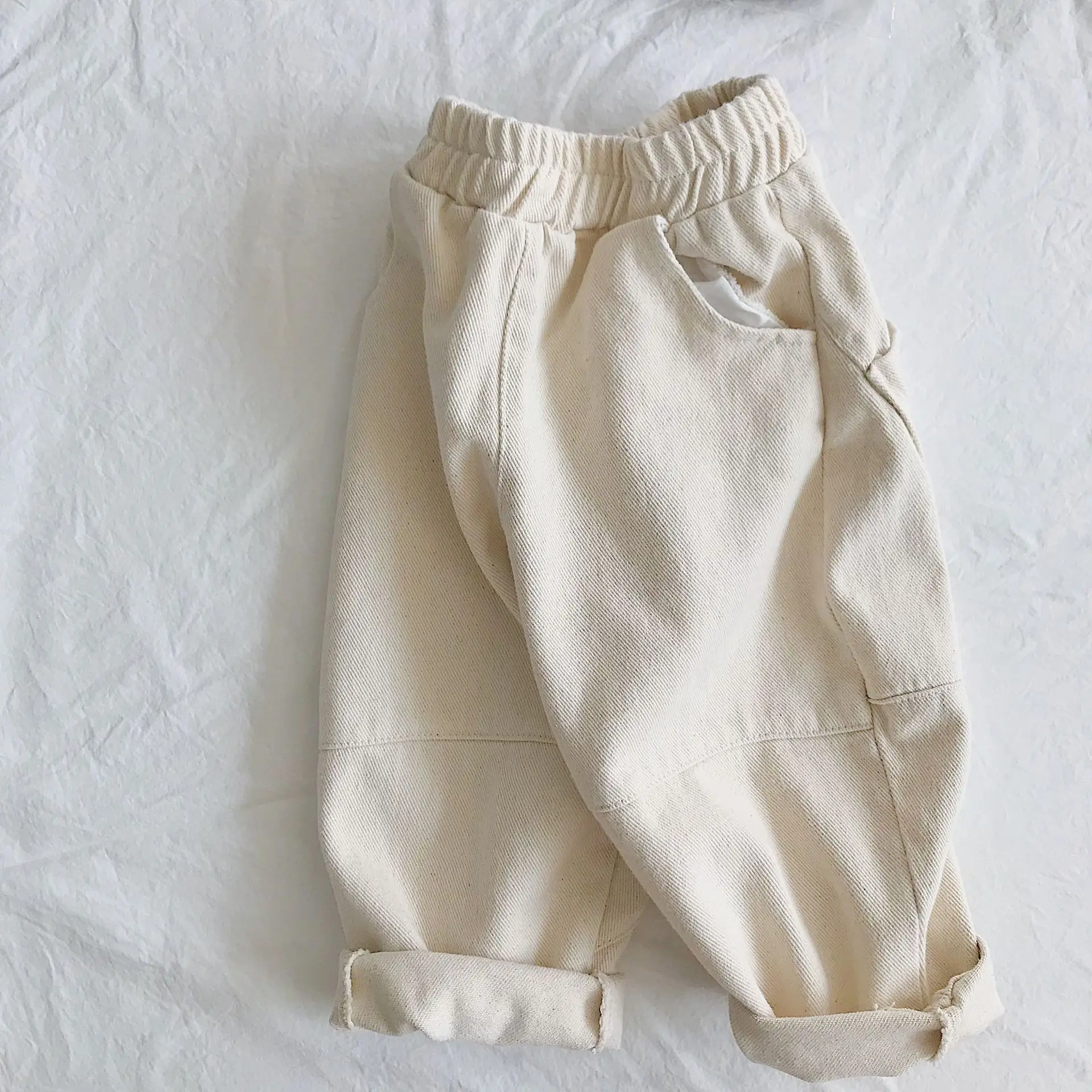 Childrens Pants Spring and Autumn Korean Version Casual Daily Solid Color Simple and Versatile Work Pants Fashionable