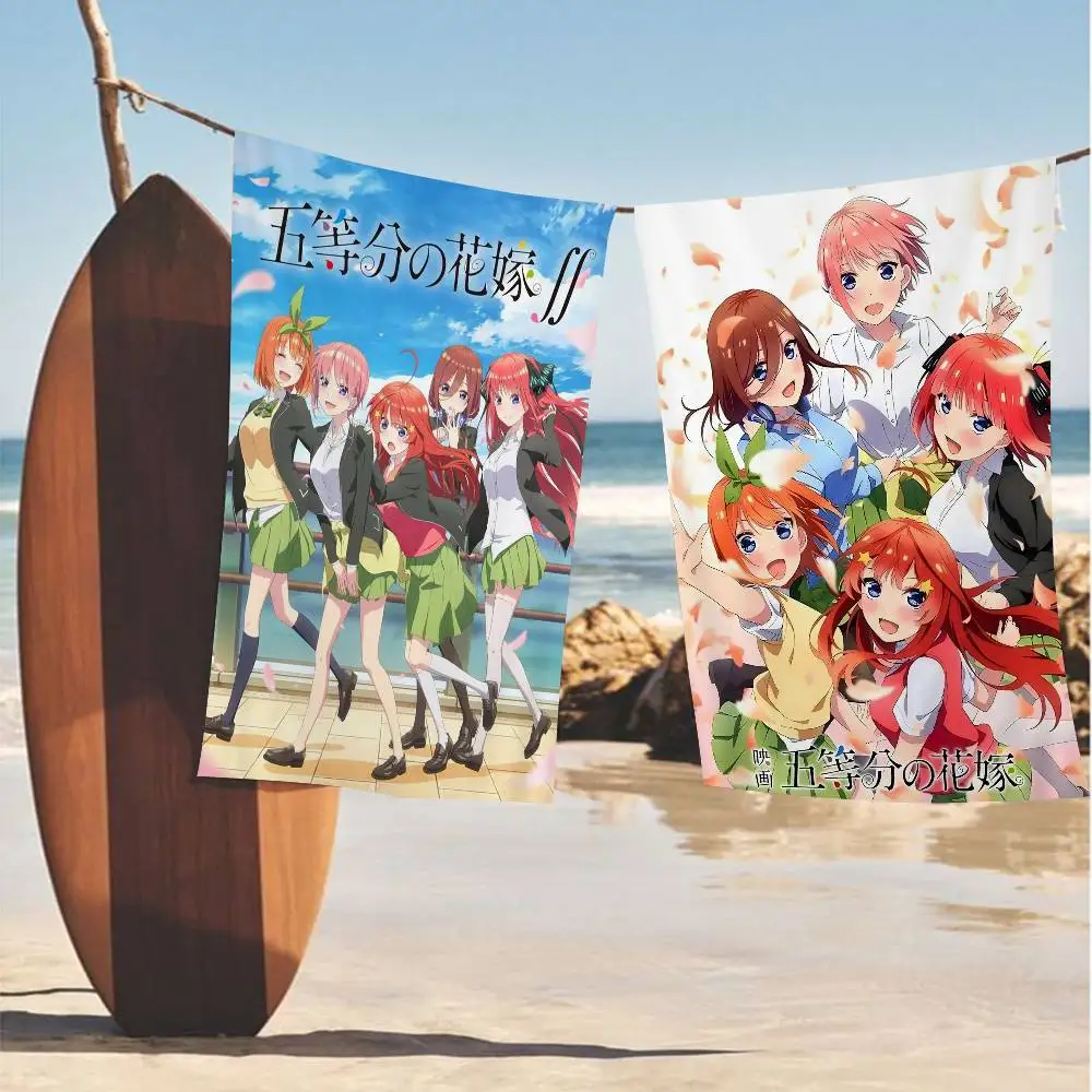 Anime Q-Quintessential Quintuplets Microfiber Beach Towel Absorbent Quick dry Soft Yoga Swimming Resort Mountain Climbing Towel