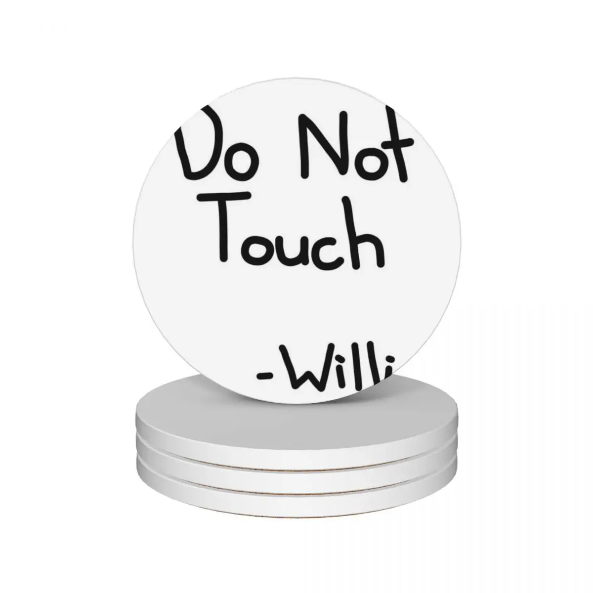 

Do Not Touch Willie Ceramic Coasters (Set of 4) cup holder cute cup Coasters