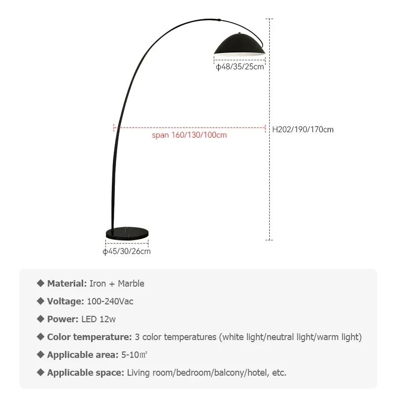 Imagem -04 - Led Nordic Arco Lâmpada de Assoalho Moderna Led Pode Ser Escurecido Controle Remoto em pé Lâmpada Sala Estar Quarto Estudo Lâmpada Decorativa