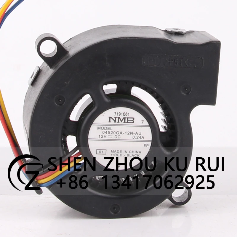 

Case Fan Dual Ball Bearing for NMB-MAT7 04520GA-12N-AU 12V 0.24A Diameter 45mm Blower Cooling Fan