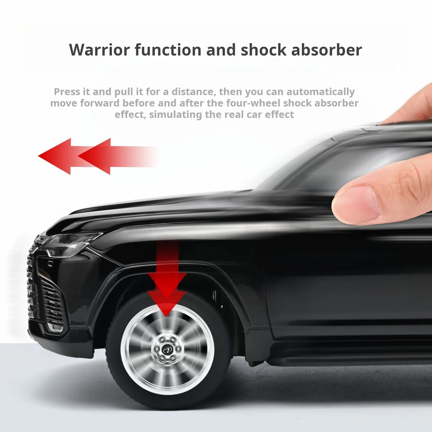 1:24 Lexus LX 2024 Official Diecast Model Detailed Interior Engine Pull Back Steering Suspension Sound Light Collectible Gift view 4
