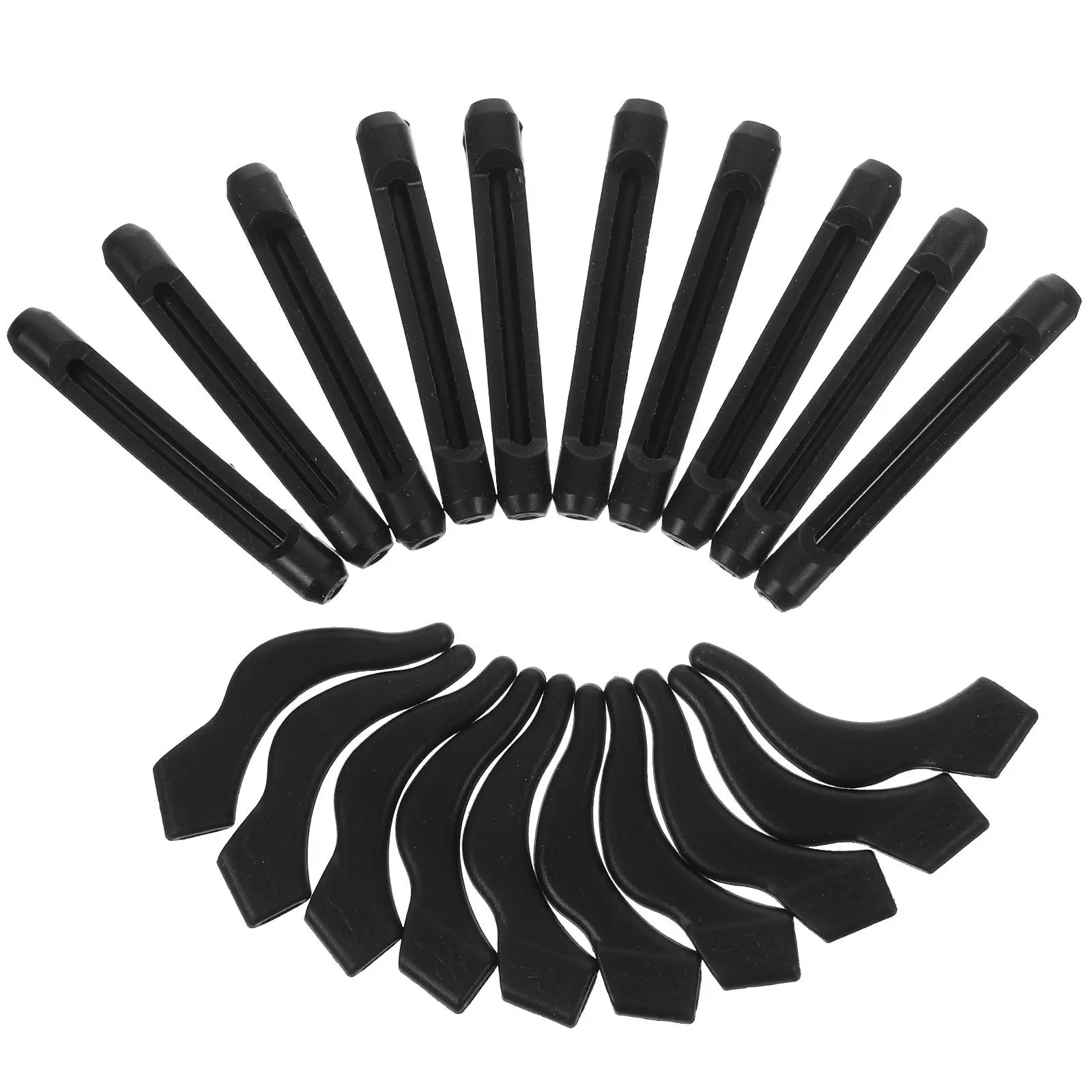 

20 Pcs Silicone Eyeglass Ear Cushions Anti Slip Replaceable Tips Pads Hooks Glasses Retainers For Yoga Running Outdoor