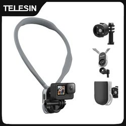 TELESIN Quick Release Silicone Neck Mount Magnetic Hold for GoPro Hero Insta360 DJI Osmo Action Action Camera Accessories