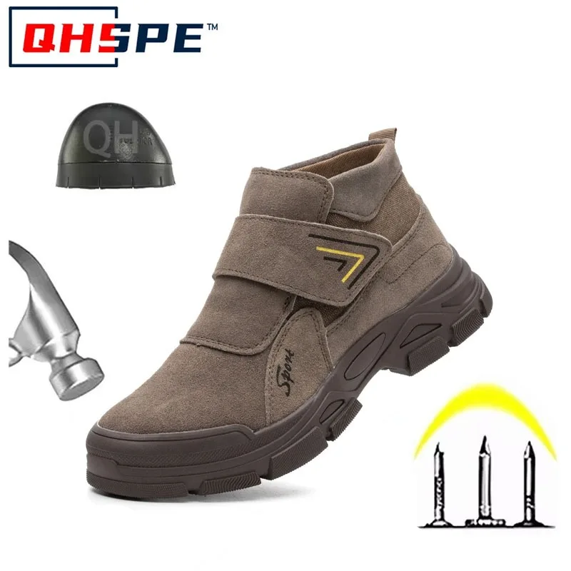 Construction Safety Shoes Anti Smash Anti Puncture Steel Toe Scald Proof Welding Boots Indestructible Work Protective Footwear