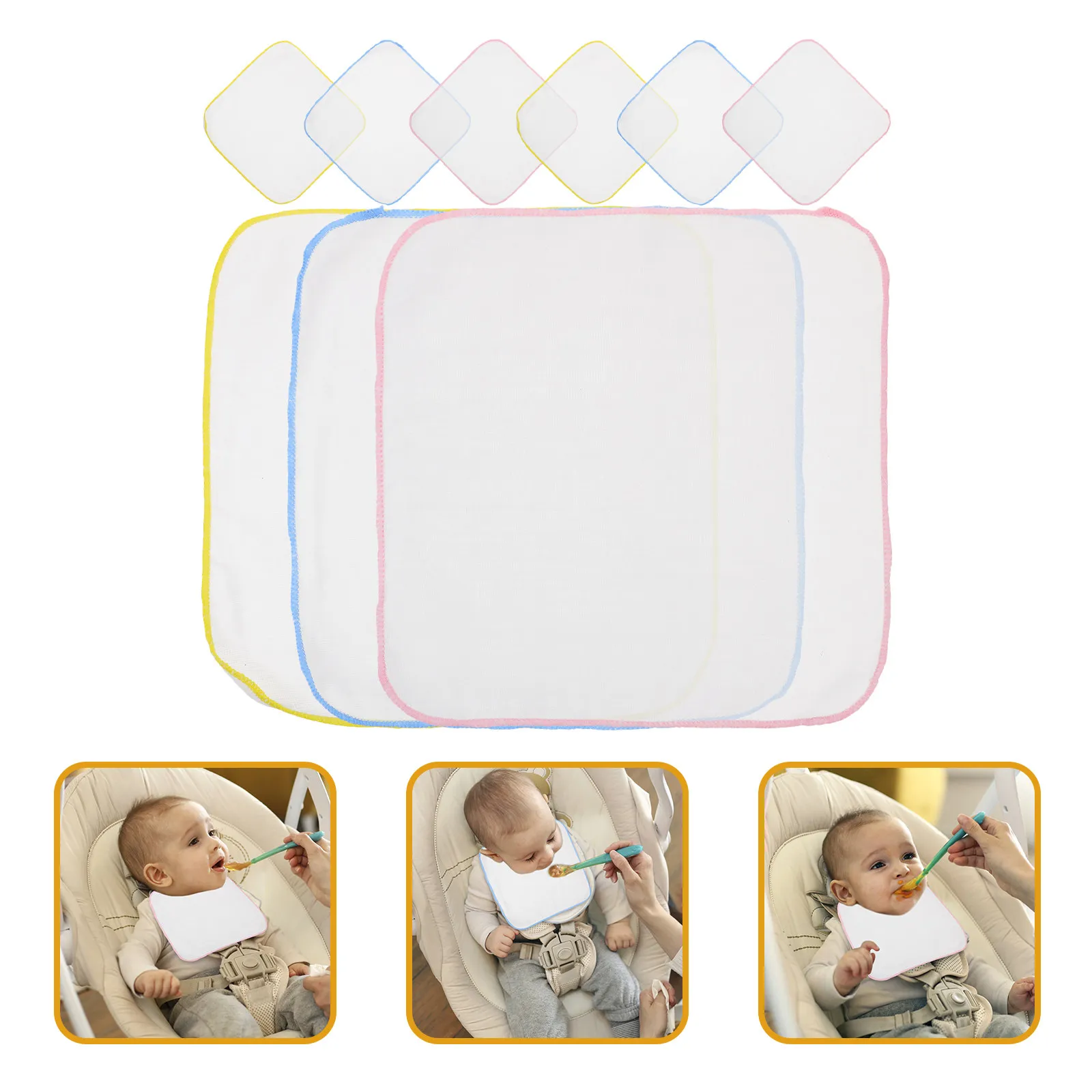 

9 шт., 25x25 см, детское полотенце для отрыжки, хлопковое маленькое полотенце для защиты от слюней и прорезывания зубов, квадратный платок с водопоглощающим эффектом, подарок для новорожденных, розовый цвет