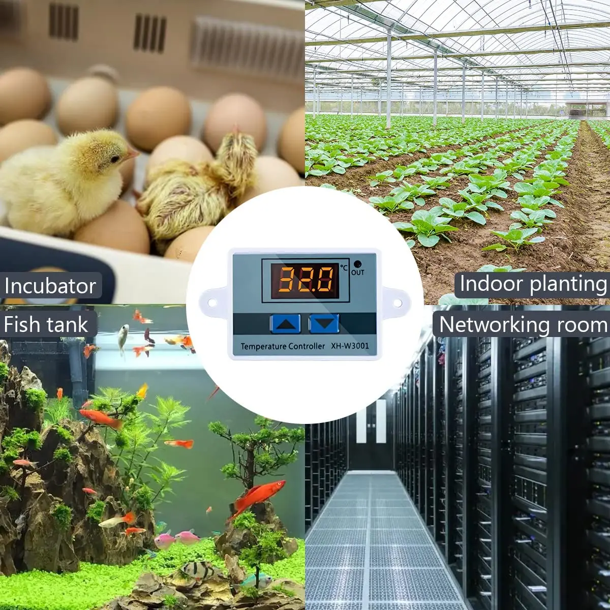 4 قطعة XH-W3001 ترموستات التبديل الرقمية LED تحكم في درجة الحرارة مع مسبار مقاوم للماء التدفئة التبريد الإلكترونية للبرمجة
