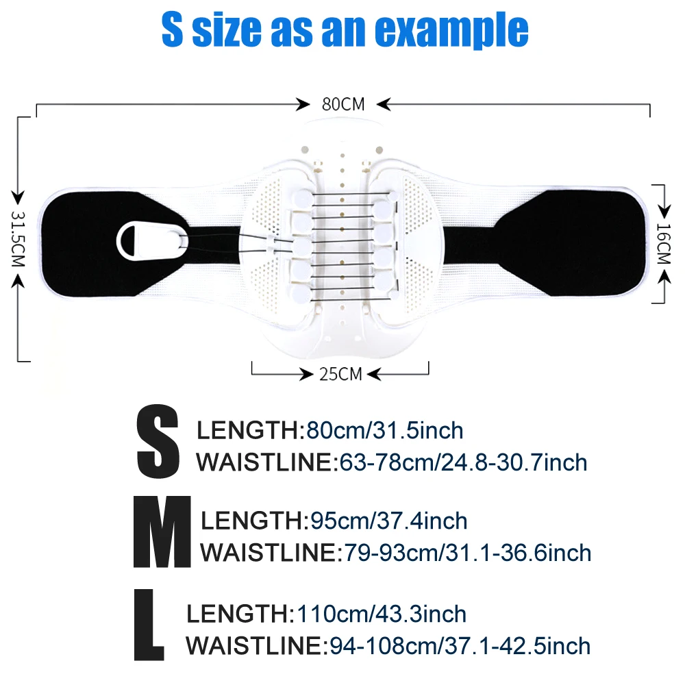 Podpórka dla dolnej części pleców pas lędźwiowy z System koła pasowego dla ból w dole pleców ulgę, przepuklina dysku, rwa kulszowa, skolioza powrót