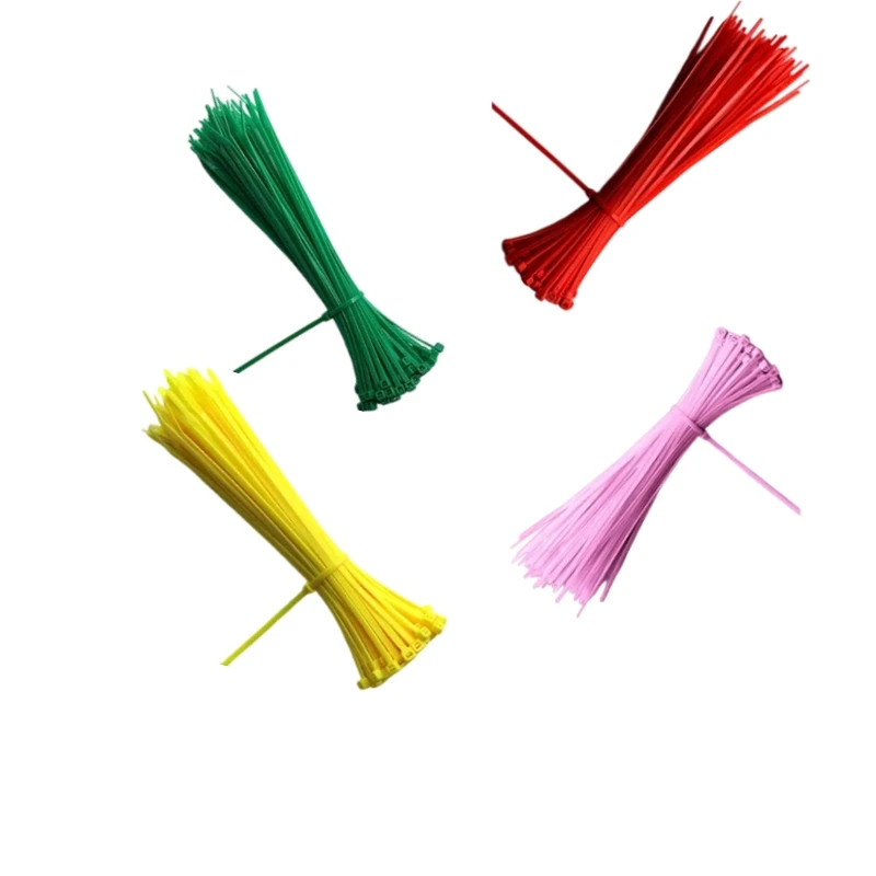 

100 Pcs 3x100mm Plastic Zip Ties, 11 Color Assorted Self-Locking Wire Ties for Home Office DIY Cable Management