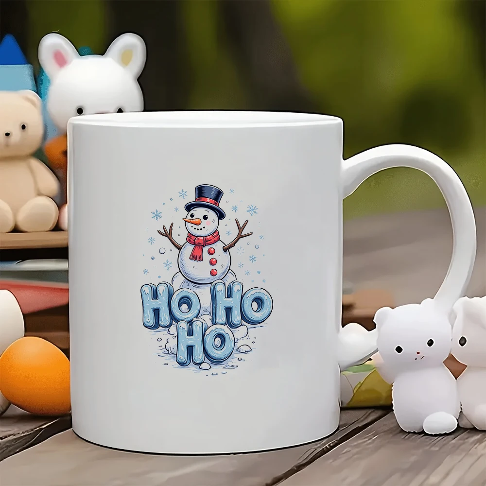 

11oz Mug + Christmas Snowman Cartoon Pattern + Christmas Gift - Kids Cup Family Office Coffee Cup