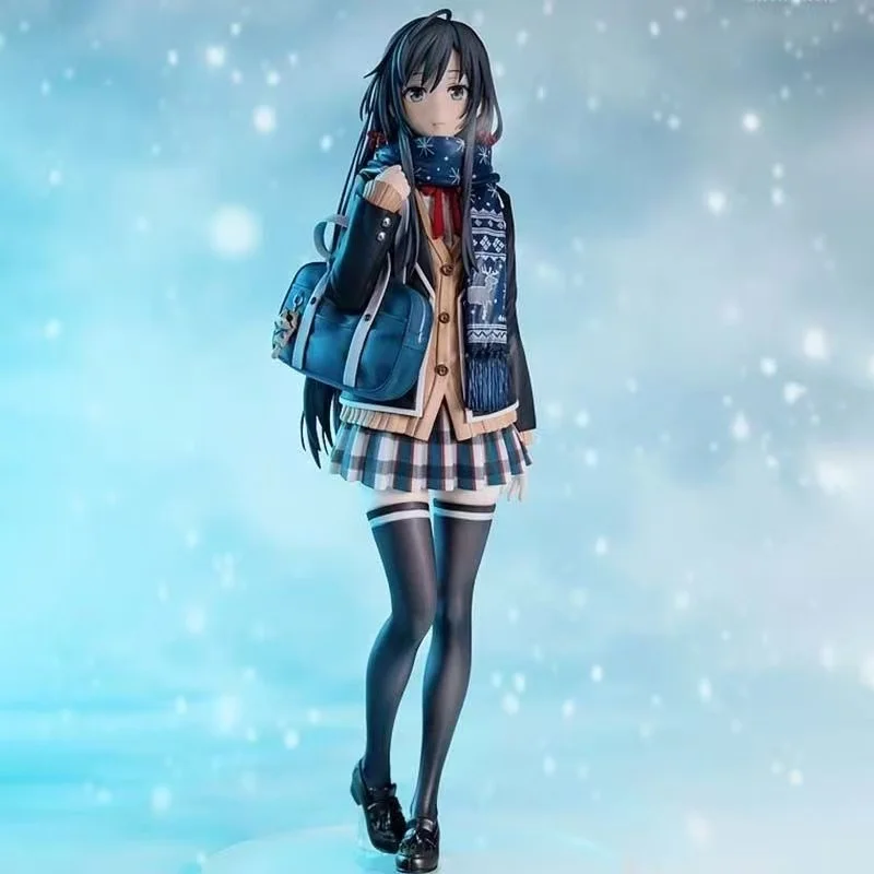 Anime Sculpture School Uniform Figurine Beautiful Girl Model Ornament My Youthful Love Story Problems Collectible Statues