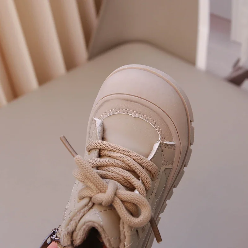 

Зимние зимние сапоги нейтрального пола, детские теплые ботинки из искусственного меха, непромокаемая хлопковая обувь для мальчиков и девочек, модные детские плюшевые сапоги