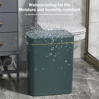 Automatic bagging electronic trash can smart bathroom trash can white smart home 15L non-contact narrow smart sensor trash can