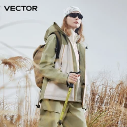 VECTOR Men Woman 3-in-1 Outdoor Jackets Hiking Jacket Waterproof Windproof Outdoor Camping Coat 100% Nylon Chaquetas Hombre