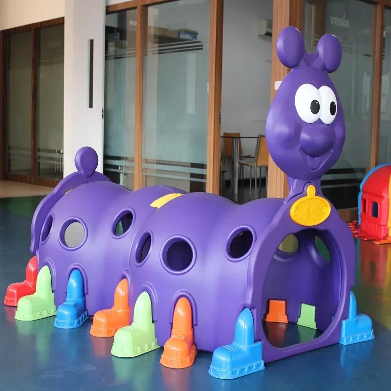 Indoor e ao ar livre Cartoon Animais Barraca para crianças, Caterpillar Crawling Tunnel, Drill Holes Game House, Toy Gift for Kindergarten